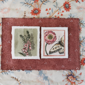 Art Original Old tapestry Miniatures- Duo N°3